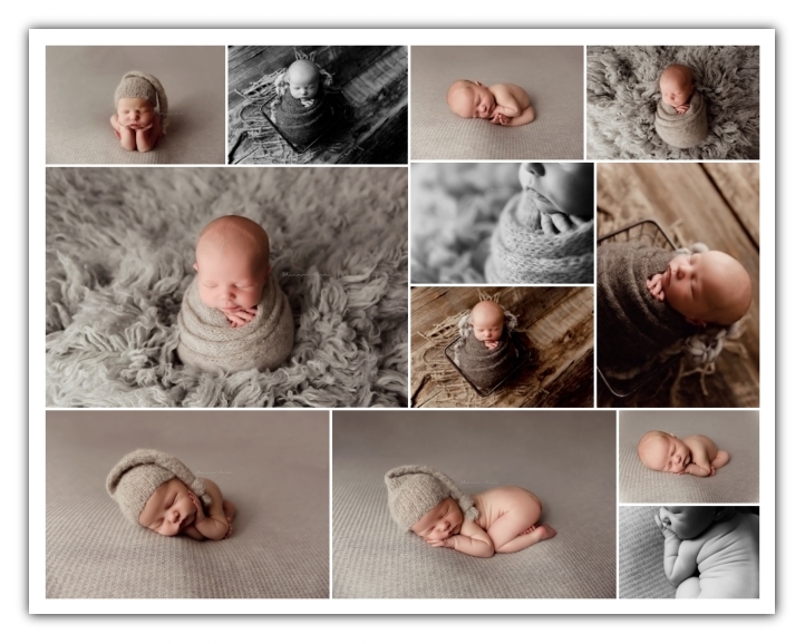 newborn boy session; grey and neutal colors